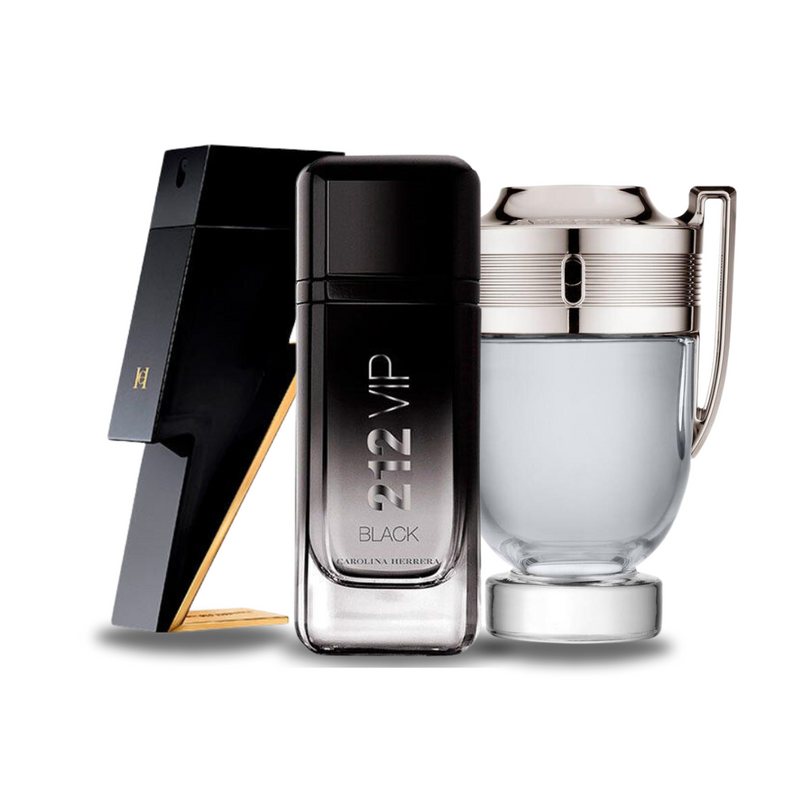 SET DI 3 PROFUMI: BAD BOY, 212 VIP BLACK, PACO RABANNE INVICTUS 100ML